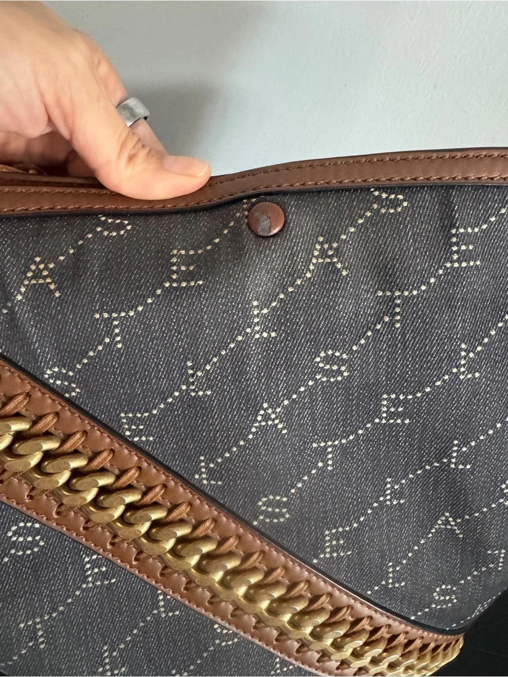 Stella McCartney S-Wave Monogram Bucket Shoulder Bag